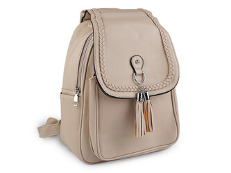 Dámský batoh 33x37 cm - 1 ks - 1 béžová světlá