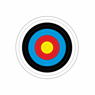 Terč Yate 60 cm speciální papír 10 ks - barevné