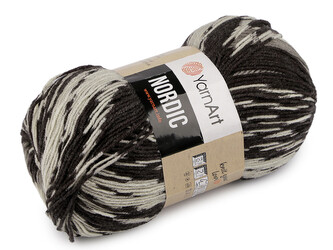 Pletací příze Nordic 150 g - 1 ks - 4 (650) šedočerná tm.