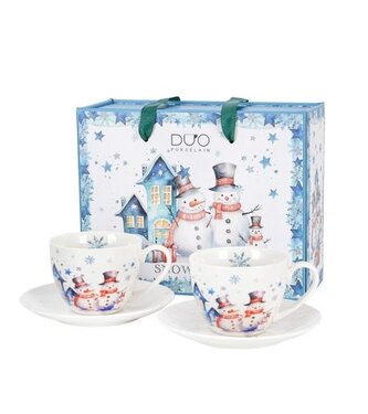 DUO PORCELAIN Dva šálky na espresso s podšálky 968566