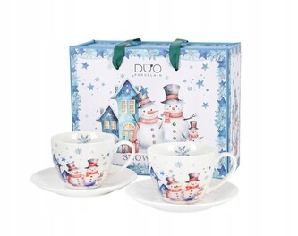 DUO PORCELAIN Dva šálky s podšálky 968542