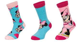 3PACK dětské ponožky Minnie vícebarevné (39717/blue) 23/26