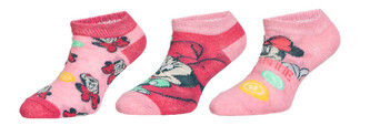 3PACK dětské ponožky Minnie vícebarevné (38614/pink) 27/30