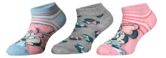 3PACK dětské ponožky Minnie vícebarevné (38614/grey) 23/26