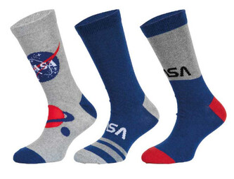 3PACK dětské ponožky NASA vícebarevné (39269/blue) 27/30