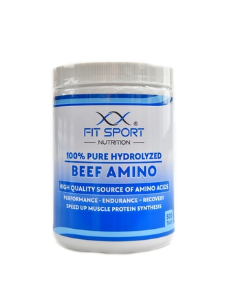 FitSport Nutrition - Beef amino 100% pure hydrolyzed 500 tablet