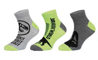 3PACK dětské ponožky Jurassic World vícebarevné (39266/green) 27/30