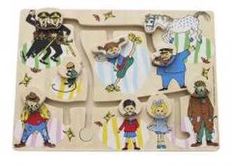 Puzzle drewniane labirynt edukacyjna Pippi