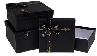 Zestaw pudełek PUG-24232-KW black 3 szt., Rozette