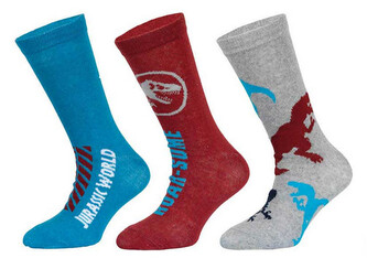 3PACK dětské ponožky Jurassic World vícebarevné (39267/red) 23/26