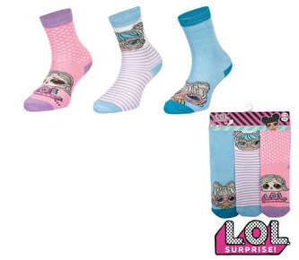 3PACK dětské ponožky LOL vícebarevné (38766/blue) 23/26