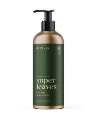 ATTITUDE Super leaves Essentials Přírodní mýdlo na ruce Bergamot & Ylang Ylang, 473ml