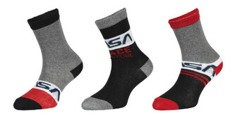 3PACK dětské ponožky NASA vícebarevné (39133/red) 31/34