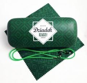 Zielone etui na okulary dla Dziadka