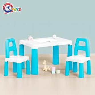 Stół dziecięcy niebieski z dwoma krzesełkami