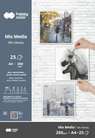 Blok Mix Media Art A4/25 200g Happy Color