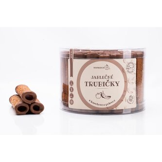 Jablečné trubičky s karobovou polevou váha 2 ks