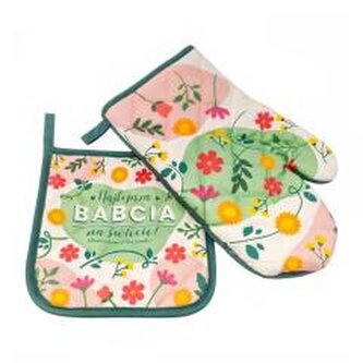 Zestaw kuchenny dla Babci z łapką i rękawicą