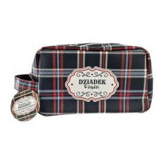 Kosmetyczka w kratkę dla Dziadka