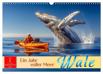 Wale - ein Jahr voller Meer (Wandkalender 2026 DIN A3 quer), CALVENDO Monatskalender