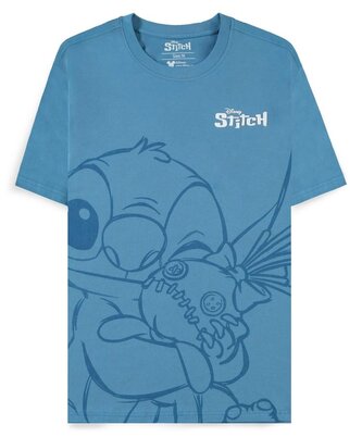Unisex tričko Disney|Lilo & Stitch: Objímací Stitch (XL) modrá bavlna