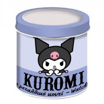 Zegarek analogowy w puszce Kuromi