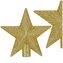 Hvězda na stromeček 21 cm třpytivá zlatá, vánoční ozdoba