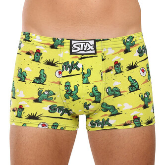 Pánské boxerky Styx art klasická guma kaktusy (Q1351) M