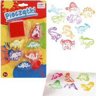 Pieczątki dinozaury 6szt
