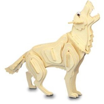 WOODEN TOY , WCK 3D puzzle Vlk