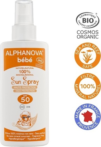 Bébé Opalovací mléko ve spreji pro miminka SPF 50 125 ml