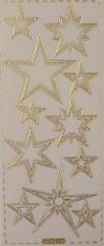 Stiker ażurowy 10x23cm transparentny złoty