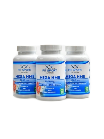 FitSport Nutrition - Mega HMB 3000 mg 3 x 120 vege kapslí economy pack