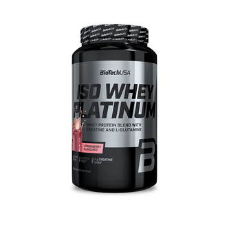 BioTech Iso Whey Platinum 908 g strawberry (jahoda)
