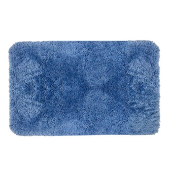 Spirella koupelnová předložka HIGHLAND, vysoký vlas, modrá, mikrovlákno, 55 x 65 cm