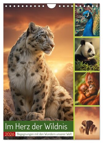 Im Herz der Wildnis (Wandkalender 2026 DIN A4 hoch), CALVENDO Monatskalender