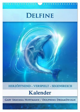 Delfine - Kalender (Wandkalender 2026 DIN A3 hoch), CALVENDO Monatskalender