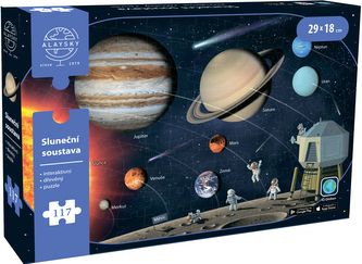 Alaysky's Interaktivní dřevěné puzzle Sluneční soustava A4 CZ 117