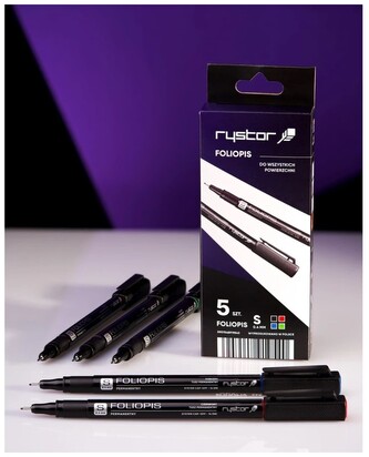 Foliopisy S 0.4 kpl. 5 szt. 4-kol. w etui Eko, Rystor