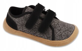 141X002 - přezůvky / bačkorky / tenisky do školy BEFADO BAREFOOT šedo-černé 141XY002_26