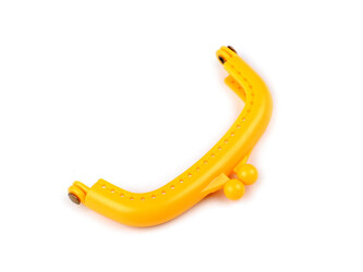 Rámeček plastový na výrobu peněženky našívací 9x7,3 cm - 1 ks - 2 žlutá