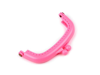 Rámeček plastový na výrobu peněženky našívací 9x7,3 cm - 1 ks - 3 růžová