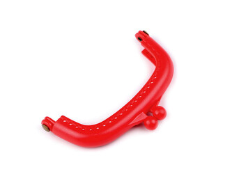 Rámeček plastový na výrobu peněženky našívací 9x7,3 cm - 1 ks - 4 červená