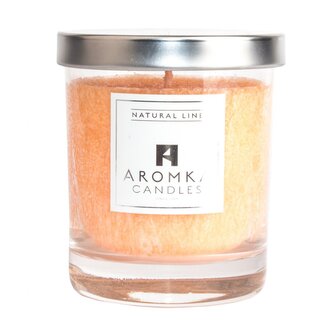 Přírodní vonná svíčka palmová - AROMKA - Whiskovka - Stříbrné víčko, 250 ml - Lady