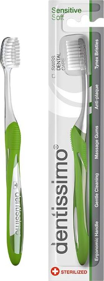 Dentissimo® zubní kartáček na čištění mezizubních prostor a masáž dásní, měkký