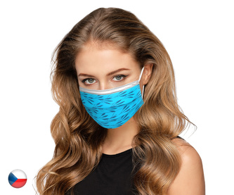 10x stylová nano rouška IIR Balerina - Modré listy (č.32)