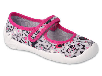 114X521- dívčí balerínky Befado šedé, pejsci 114X521_30