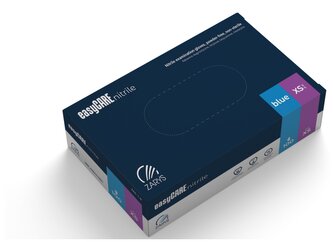 easyCARE AQL 1,0 - nitrilové rukavice, bezpudr., vel. XS, S, M, L, XL (100ks), modrá, nesterilní - XS