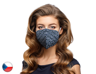 Český NanoRespirátor FFP2 - Květina puntík (č. 58)