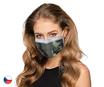 10x stylová nano rouška IIR Balerina - Army zelený (č. 76)